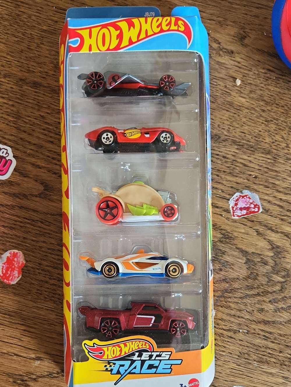 Hot Wheels 5-Pack Kids Toy Cars - Red, Orange, White, Blue, Black